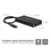 StarTech.com Adaptador multipuerto USB-C – Estación de acoplamiento de viaje USB-C con HDMI 4K – Power Delivery Pass-Through de 60 W, GbE, 2 puertos USB-A 3.0 Hub – Mini dock USB Type-C portátil para portátiles