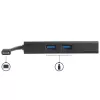StarTech.com Adaptador multipuerto USB-C – Estación de acoplamiento de viaje USB-C con HDMI 4K – Power Delivery Pass-Through de 60 W, GbE, 2 puertos USB-A 3.0 Hub – Mini dock USB Type-C portátil para portátiles