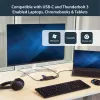 StarTech.com Adaptador multipuerto USB-C – Estación de acoplamiento de viaje USB-C con HDMI 4K – Power Delivery Pass-Through de 60 W, GbE, 2 puertos USB-A 3.0 Hub – Mini dock USB Type-C portátil para portátiles