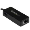 StarTech.com Adaptador de red USB-C a Gigabit con puerto USB 3.0 adicional