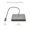 StarTech.com Adaptador USB-C a Quad HDMI, convertidor USB-C a 4x monitor HDMI para Windows (sin soporte para macOS/ChromeOS/Linux) - TAA