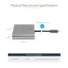 StarTech.com Adaptador USB-C a Quad HDMI, convertidor USB-C a 4x monitor HDMI para Windows (sin soporte para macOS/ChromeOS/Linux) - TAA