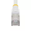 StarTech.com Cable Ethernet CAT6a de 5m - Blanco - Low Smoke Zero Halogen (LSZH) - 10GbE 500MHz 100W PoE++ RJ-45 sin enganches con alivio de tensión Cable de red S/FTP