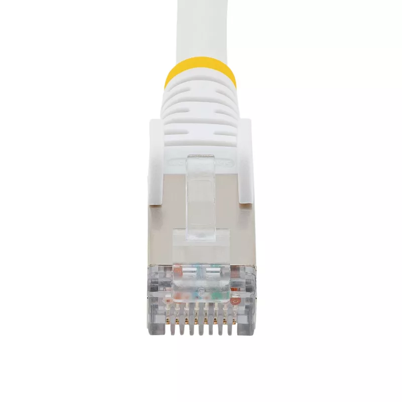 StarTech.com Cable Ethernet CAT6a de 5m - Blanco - Low Smoke Zero Halogen (LSZH) - 10GbE 500MHz 100W PoE++ RJ-45 sin enganches con alivio de tensión Cable de red S/FTP