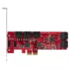StarTech.com Tarjeta SATA PCIe - Tarjeta de expansión PCIe SATA de 10 puertos - 6 Gbit/s - Perfil bajo/completo - Conectores SATA apilados - ASM1062 Non-RAID - Convertidor/adaptador PCI Express a SATA