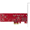 StarTech.com Tarjeta SATA PCIe - Tarjeta de expansión PCIe SATA de 10 puertos - 6 Gbit/s - Perfil bajo/completo - Conectores SATA apilados - ASM1062 Non-RAID - Convertidor/adaptador PCI Express a SATA