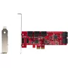 StarTech.com Tarjeta SATA PCIe - Tarjeta de expansión PCIe SATA de 10 puertos - 6 Gbit/s - Perfil bajo/completo - Conectores SATA apilados - ASM1062 Non-RAID - Convertidor/adaptador PCI Express a SATA