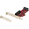 StarTech.com Tarjeta SATA PCIe - Tarjeta de expansión PCIe SATA de 10 puertos - 6 Gbit/s - Perfil bajo/completo - Conectores SATA apilados - ASM1062 Non-RAID - Convertidor/adaptador PCI Express a SATA
