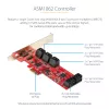 StarTech.com Tarjeta SATA PCIe - Tarjeta de expansión PCIe SATA de 10 puertos - 6 Gbit/s - Perfil bajo/completo - Conectores SATA apilados - ASM1062 Non-RAID - Convertidor/adaptador PCI Express a SATA