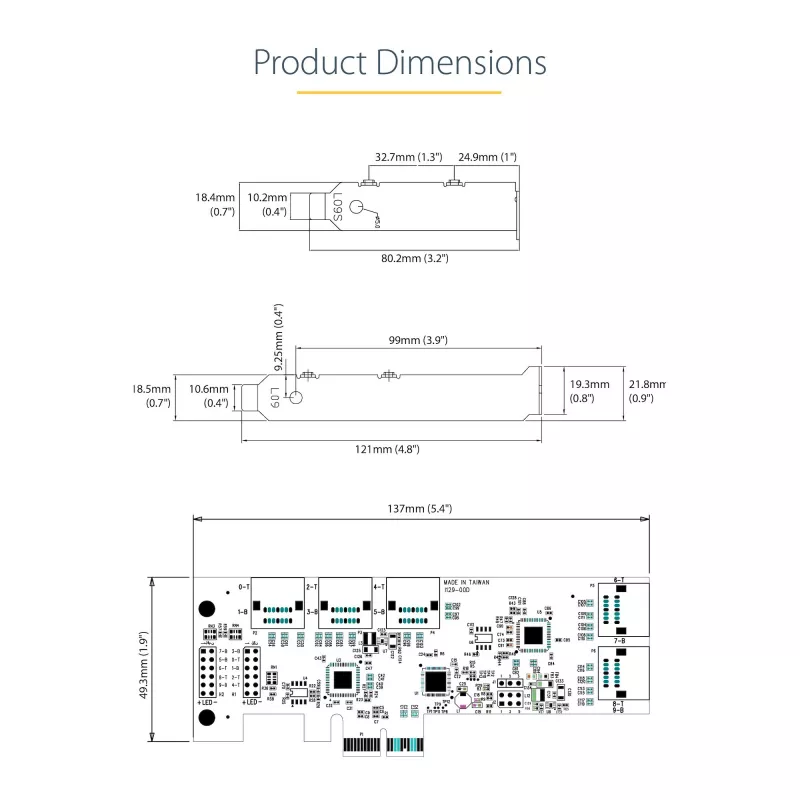 StarTech.com Tarjeta SATA PCIe - Tarjeta de expansión PCIe SATA de 10 puertos - 6 Gbit/s - Perfil bajo/completo - Conectores SATA apilados - ASM1062 Non-RAID - Convertidor/adaptador PCI Express a SATA