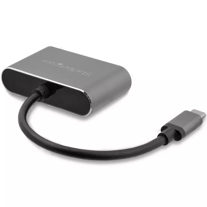 StarTech.com Adaptador USB-C a VGA y HDMI - 2 en 1 - 4K 30Hz - Gris espacial