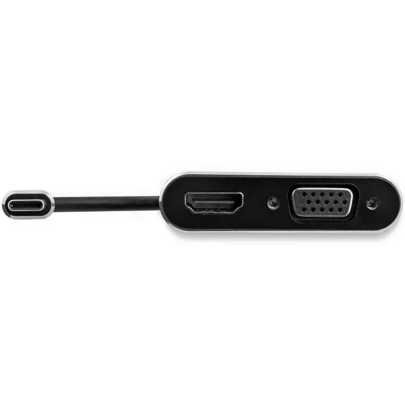 StarTech.com Adaptador USB-C a VGA y HDMI - 2 en 1 - 4K 30Hz - Gris espacial