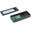 StarTech.com M2E1BRU31C carcasa para SSD M.2 NVMe PCIe, USB-C 10 Gbit/s (USB 3.2 Gen 2), aluminio resistente, M-Key, IP67, compatible con Thunderbolt 3, negro