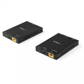 StarTech.com Kit extensor HDMI sobre CAT6 - 4K 60Hz, 3840 x 2160 píxeles, transmisor y receptor AV, 50 m, cableado, negro, HDCP