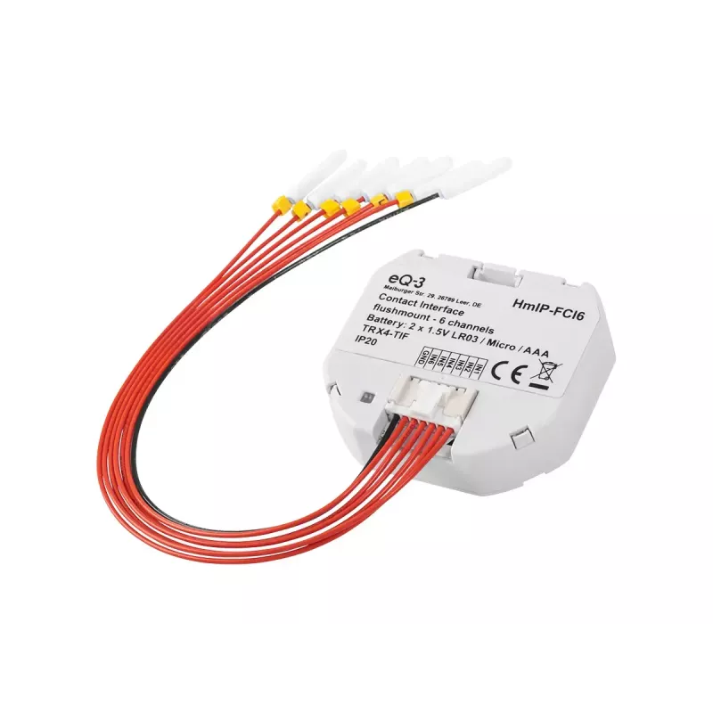 Homematic IP HmIP-FCI6 Interfaz de contacto empotrable, 6 canales, 868 MHz