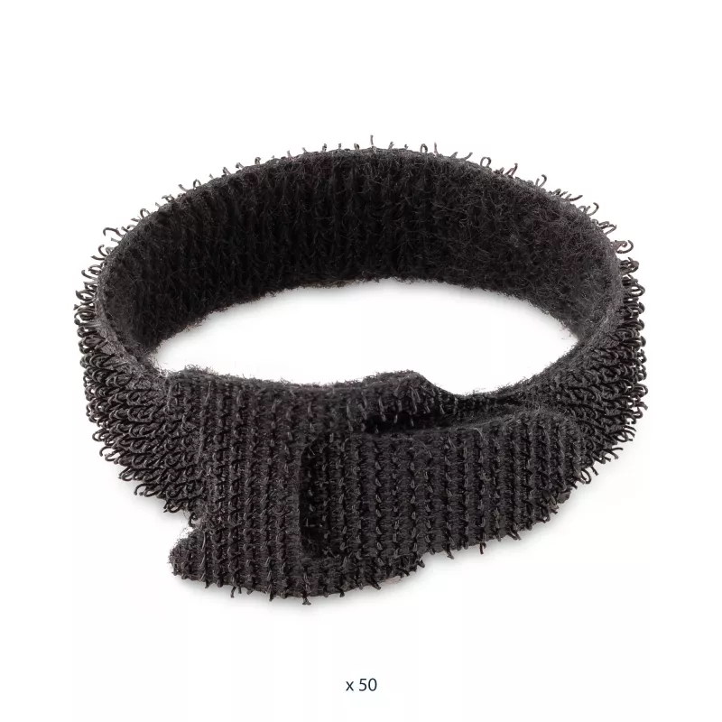 StarTech.com Bridas de velcro de 6in - pack de 50 - negro - bridas reutilizables - ajustables y flexibles - organizador de cables para gestión de cables - bridas con lazo de alambre