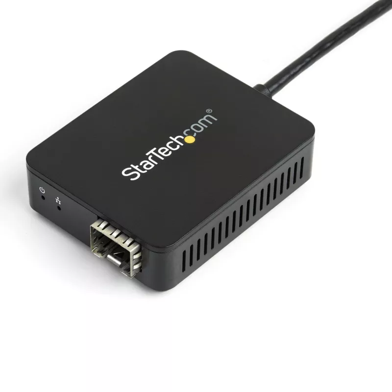 StarTech.com Convertidor USB 3.0 a fibra óptica - Adaptador USB a SFP abierto compacto - Adaptador de red USB a Gigabit - Adaptador USB 3.0 a fibra óptica, compatible con fibra multimodo (MMF)/monomodo (SMF)
