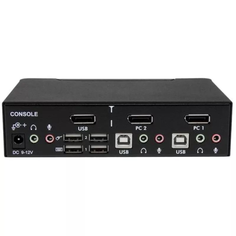 StarTech.com Switch KVM USB DisplayPort profesional de 2 puertos con audio