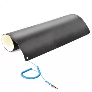 StarTech.com Alfombrilla antiestática, alfombrilla ESD para reparación de electrónica, alfombrilla antiestática de mesa/escritorio con cable de toma de tierra desmontable, ANSI/ESD S 4.1, superficie de trabajo/alfombrilla termoplástica flexible, 60 x 120 cm