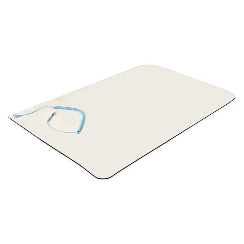 StarTech.com Alfombrilla antiestática, alfombrilla ESD para reparación de electrónica, alfombrilla antiestática de mesa/escritorio con cable de toma de tierra desmontable, ANSI/ESD S 4.1, superficie de trabajo/alfombrilla termoplástica flexible, 60 x 120 cm