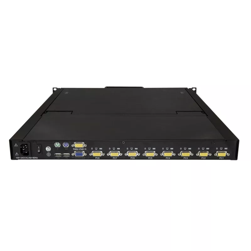 StarTech.com Consola KVM para rack de 8 puertos con cables de 1,8 m – KVM switch integrado con monitor LCD de 19 pulgadas – Cajón KVM LCD de 1U con todas las funciones – KVM OSD – Duradero, 50.000 horas de MTBF – Compatible con USB + VGA