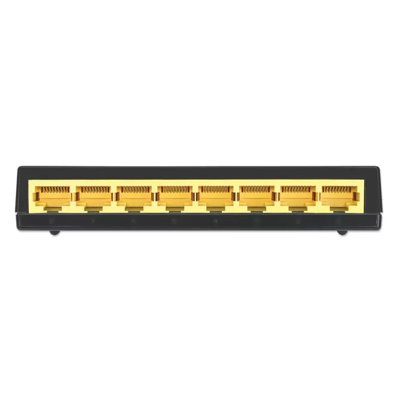 Intellinet Switch Gigabit Ethernet de 8 puertos, tamaño sobremesa, plástico, IEEE 802.3az (Energy Efficient Ethernet), negro