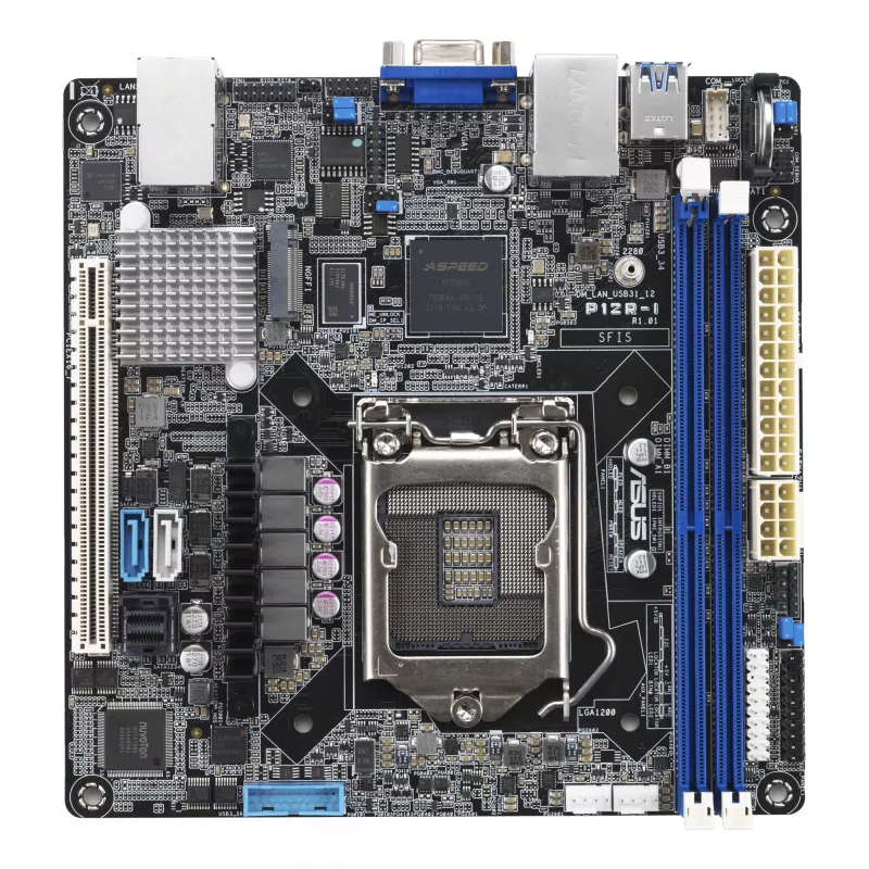 ASUS P12R-I/ASMB10 placa base para servidor, Mini-ITX, LGA 1200, Intel C252