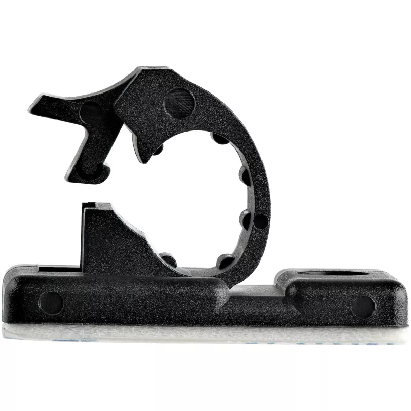 StarTech.com 100 clips autoadhesivos para gestión de cables negro – organizador de cables de red/Ethernet/escritorio/ordenador – soporte adhesivo para cables – clip autoadhesivo de nailon UL/94V-2 ignífugo