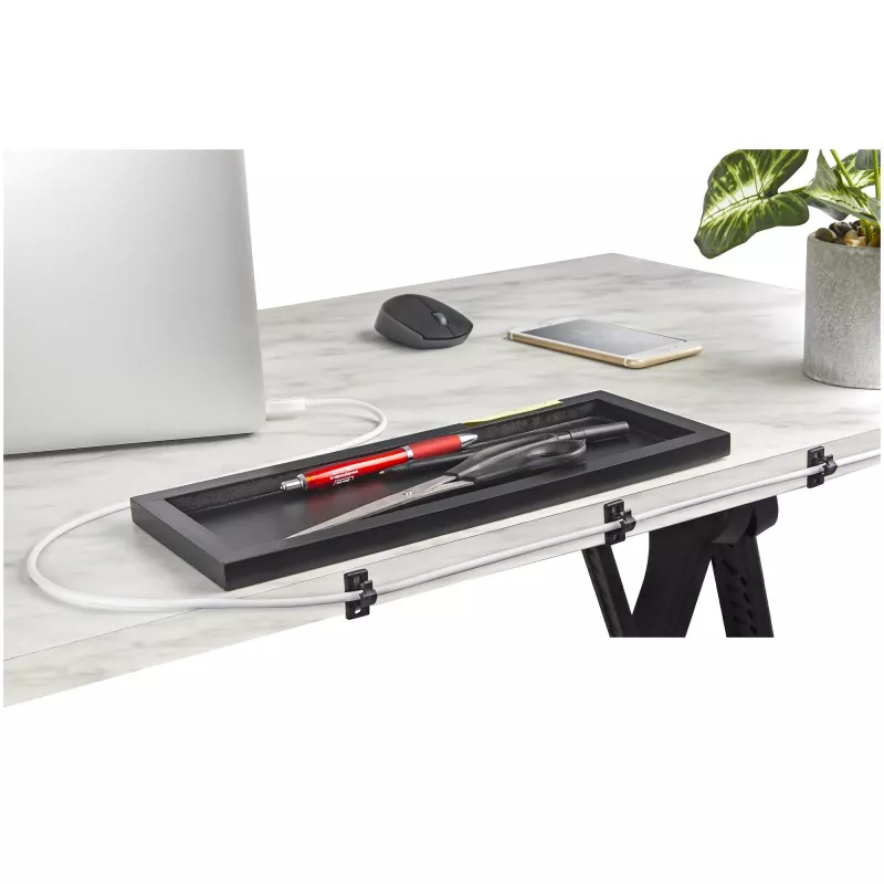 StarTech.com 100 clips autoadhesivos para gestión de cables negro – organizador de cables de red/Ethernet/escritorio/ordenador – soporte adhesivo para cables – clip autoadhesivo de nailon UL/94V-2 ignífugo