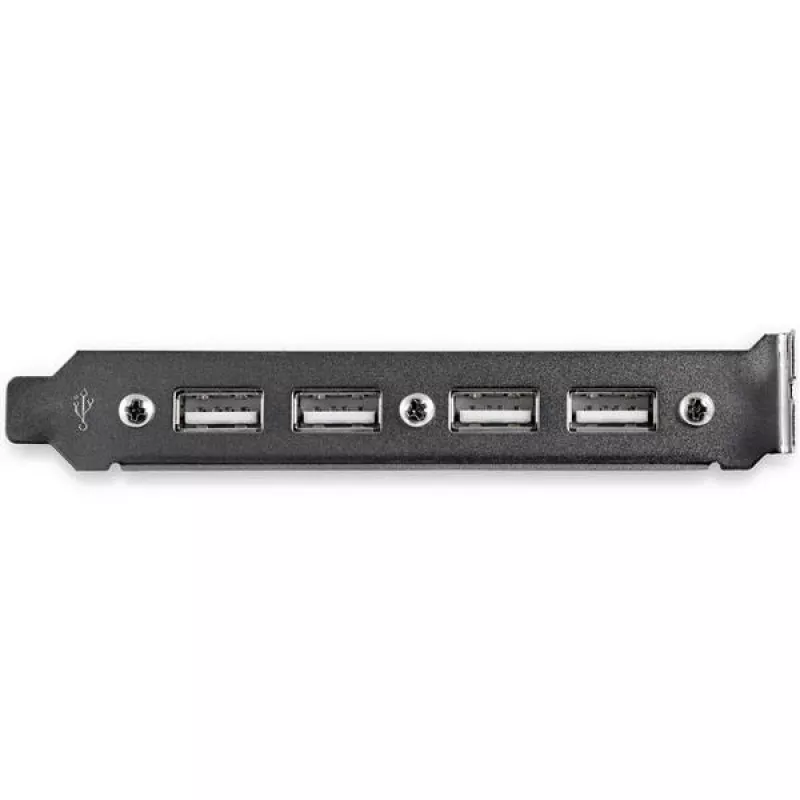 StarTech.com USBPLATE4 adaptador de ranura USB 2.0 de 4 puertos hembra con 2 conectores de 10 pines para placa base