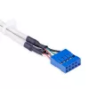 StarTech.com USBPLATE4 adaptador de ranura USB 2.0 de 4 puertos hembra con 2 conectores de 10 pines para placa base