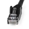 StarTech.com N6LPATCH2MBK cable de red Ethernet CAT6 de 2 m, LSZH, 10 Gigabit, 650 MHz, 100 W PoE, RJ45 UTP, sin enganches, verificado por ETL, 24AWG, negro
