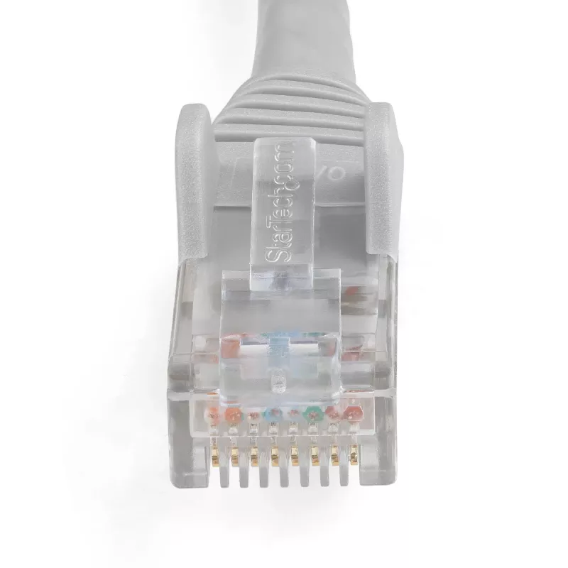 StarTech.com N6LPATCH3MGR cable de conexión Ethernet CAT6 de 3 m, LSZH, 10 Gigabit, 650 MHz, 100 W PoE, RJ45 UTP Snagless, verificado por ETL, 24AWG, gris