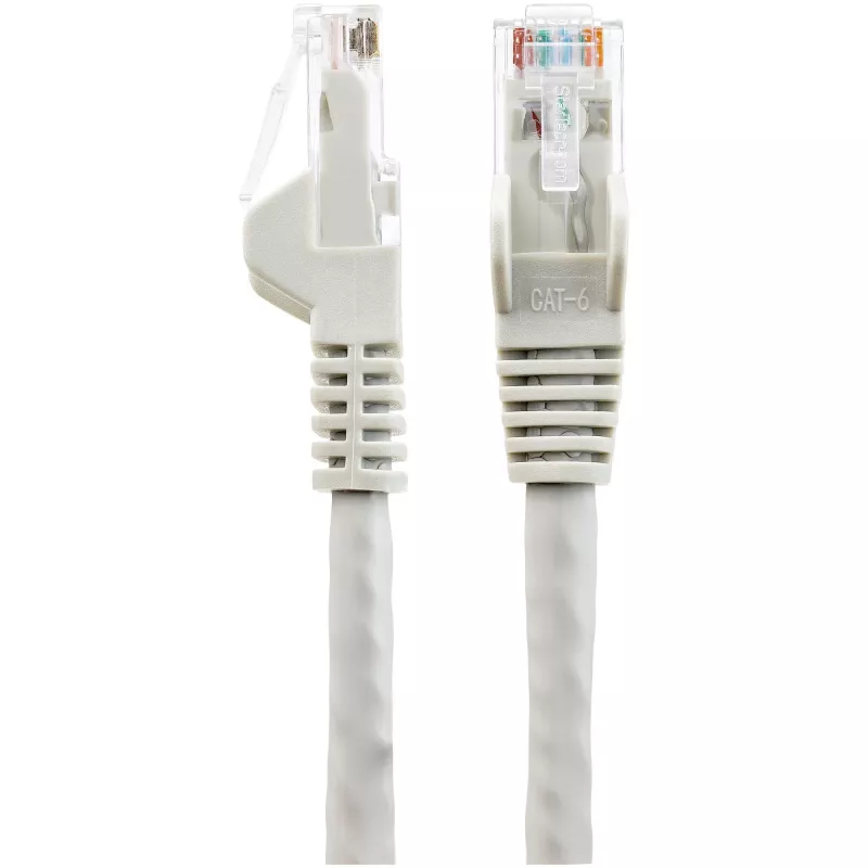 StarTech.com N6LPATCH3MGR cable de conexión Ethernet CAT6 de 3 m, LSZH, 10 Gigabit, 650 MHz, 100 W PoE, RJ45 UTP Snagless, verificado por ETL, 24AWG, gris