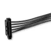 StarTech.com cable adaptador divisor de alimentación SATA de 4x, SATA de 15 pines, 4 x SATA, 0,4 m, conector macho, conector hembra, negro