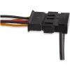 StarTech.com cable adaptador divisor de alimentación SATA de 4x, SATA de 15 pines, 4 x SATA, 0,4 m, conector macho, conector hembra, negro