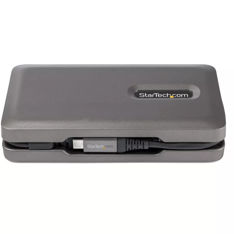 StarTech.com adaptador multipuerto USB-C – USB-C a HDMI 2.0 4K 60 Hz – hub USB de 2 puertos de 10 Gbit/s – 100 W Power Delivery Pass-Through – GbE – SD/MicroSD – mini dock USB Type-C – cable de 25 cm