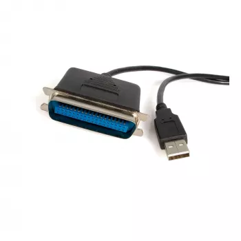 StarTech.com adaptador USB a paralelo para impresora de 6 ft - M/M, negro, Centronics, USB A, 1,9 m, conector macho/conector macho, USB A, Centronics 36