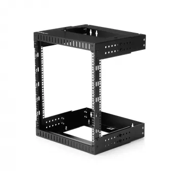 StarTech.com armario de red de pared 12U 19 pulgadas - profundidad ajustable 12-20 pulgadas 2 postes rack de estructura abierta para sala de servidores para comunicación AV/datos/IT/equipos informáticos/switch con tuercas enjauladas y tornillos