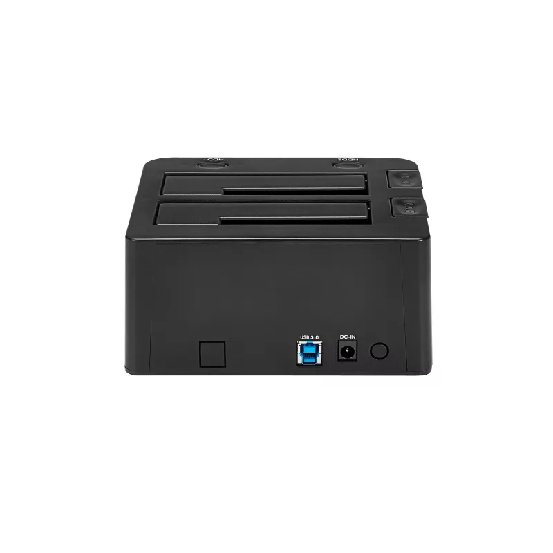 StarTech.com base de acoplamiento para discos duros Dual-Bay USB 3.0 a SATA, dock USB para discos duros, base de acoplamiento externa para SSD/HDD SATA I/II/III de 2,5/3,5 pulgadas, bahía de disco duro hot-swap, carga superior