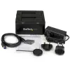 StarTech.com base de acoplamiento para discos duros Dual-Bay USB 3.0 a SATA, dock USB para discos duros, base de acoplamiento externa para SSD/HDD SATA I/II/III de 2,5/3,5 pulgadas, bahía de disco duro hot-swap, carga superior