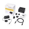 StarTech.com base de acoplamiento para discos duros Dual-Bay USB 3.0 a SATA, dock USB para discos duros, base de acoplamiento externa para SSD/HDD SATA I/II/III de 2,5/3,5 pulgadas, bahía de disco duro hot-swap, carga superior