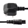 StarTech.com cable de alimentación para portátil UK de 1,8 m (6 ft), BS 1363 a C5 (trébol), 2,5 A 250 V, 18 AWG, cable de repuesto para portátil UK, cable de alimentación para impresora, cable de carga para portátil, cable de fuente de alimentación para portátil