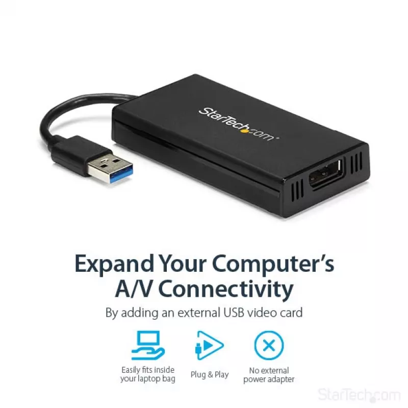 StarTech.com adaptador USB 3.0 a DisplayPort - certificado DisplayLink - 4K 30Hz