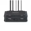 StarTech.com switch KVM de 2 puertos híbrido USB-C DisplayPort con cables, 4K 60Hz, switch KVM compacto con cables integrados de 1,8 m USB-A/DisplayPort/audio y 1,2 m USB-C host, alimentado por bus – botón de control remoto/conmutación por tecla de acceso rápido