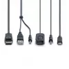 StarTech.com switch KVM de 2 puertos híbrido USB-C DisplayPort con cables, 4K 60Hz, switch KVM compacto con cables integrados de 1,8 m USB-A/DisplayPort/audio y 1,2 m USB-C host, alimentado por bus – botón de control remoto/conmutación por tecla de acceso rápido