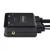 StarTech.com switch KVM de 2 puertos USB-C con cables, salida DisplayPort 4K 60Hz, KVM compacto con cables integrados de 1,2 m USB Type-C/audio, alimentado por bus - botón de control remoto/conmutación por tecla de acceso rápido