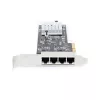 StarTech.com tarjeta de red PCIe 4 puertos 2,5 Gbit/s NBASE-T, Intel I225-V, tarjeta de red para ordenador de cuatro puertos, NIC multi-gigabit, tarjeta LAN PCI Express para servidor, interfaz Ethernet para sobremesa