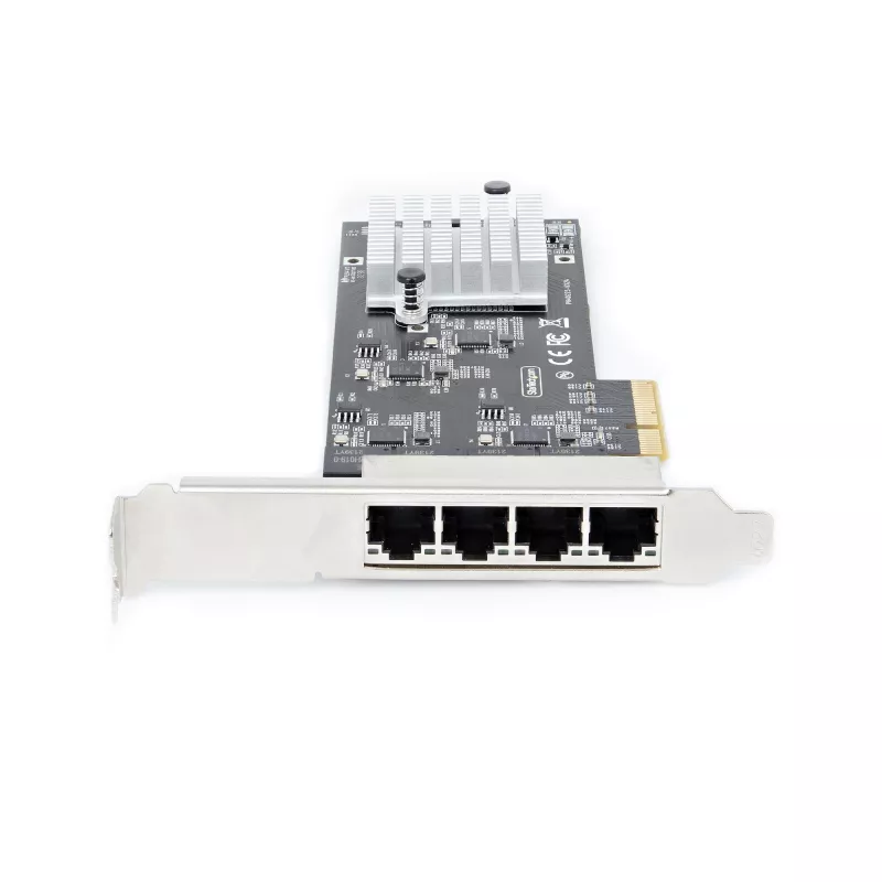 StarTech.com tarjeta de red PCIe 4 puertos 2,5 Gbit/s NBASE-T, Intel I225-V, tarjeta de red para ordenador de cuatro puertos, NIC multi-gigabit, tarjeta LAN PCI Express para servidor, interfaz Ethernet para sobremesa