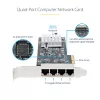 StarTech.com tarjeta de red PCIe 4 puertos 2,5 Gbit/s NBASE-T, Intel I225-V, tarjeta de red para ordenador de cuatro puertos, NIC multi-gigabit, tarjeta LAN PCI Express para servidor, interfaz Ethernet para sobremesa